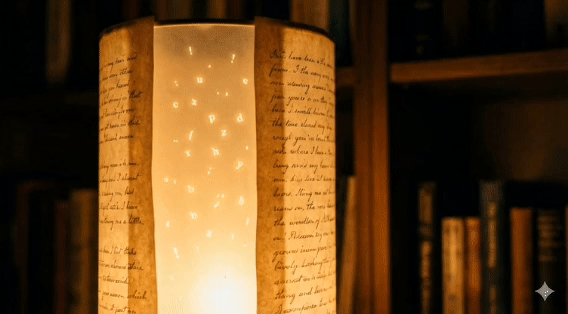 A warm paper lantern