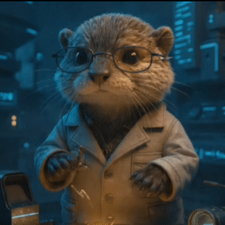 Otter in Lab Coat